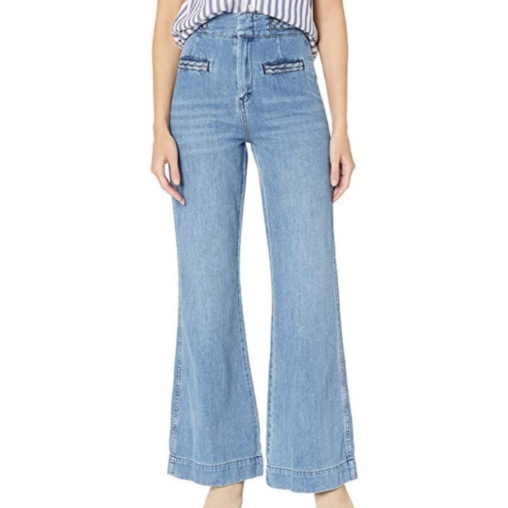 Free People High Waist Wide Leg Denim Jeans